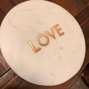 Marble “LOVE” cake plate or cheese plate